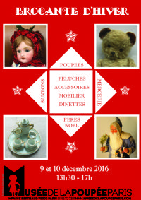 Brocante d'hiver à la boutique du musée. Du 9 au 10 décembre 2016 à paris03. Paris. 